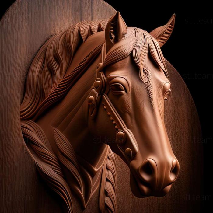3D model Comanche horse famous animal (STL)